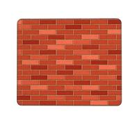 Tappetino per mouse con texture a muro di mattoni rossi con bordo cucito, base in gomma antiscivolo, tappetino per mouse testurizzato e impermeabile di alta qualità per computer, laptop, ufficio e