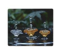 Tappetino per mouse con tre gocce d'acqua, resistente ed ecologico, tappetino da scrivania per giochi e ufficio, design antiscivolo per maggiore comfort e precisione