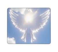 Tappetino per mouse con uccellino rivolto verso il sole, superficie impermeabile e base in gomma antiscivolo con bordi cuciti, tappetino per mouse da gioco per laptop, 17,8 x 21,8 cm,