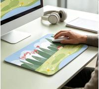 Tappetino per mouse con un cottage,Tappetino da scrivania semplice | Tappetino base arrotondato in tessuto, illustrazione della valle della collina pastorale, tappetino di riposo piatto per la