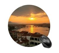 Tappetino per mouse con vista del tramonto, piccolo tappetino per mouse con base in gomma antiscivolo, comodo tappetino per mouse da gioco per computer da ufficio, casa, 19 x 20 cm