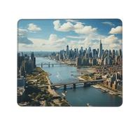 Tappetino per mouse con vista sull'attico di New York Manhattan (orizzontale) per casa e ufficio tappetino per mouse portatile per computer