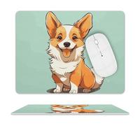 Tappetino per mouse Corgi, tappetino da scrivania con simpatico cane con base antiscivolo, tappetino per mouse da gioco, tappetino da scrivania impermeabile, tappetino da scrivania per laptop