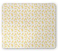 Tappetino per Mouse Corn Doodle Style Vegetable Scattered On A Plain Background Tappetino Mouse Lavabile Mousepad Forma Rettangolare, per Ufficio, Laptop, Computer, 25x30cm