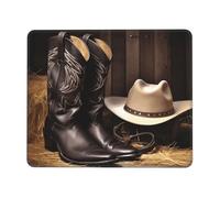 Tappetino per Mouse Cowboy Black Hat Western Tappetini Mouse Lavabile Confortevole Sottomano, per Casa, Gaming Mouse, Computer, 25x30cm