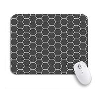 Tappetino per Mouse Creative Abstract Geometry Gray And White Hipster Pattern Tappetino Mouse Gaming Base Antiscivolo in Gomma Tappetino Mouse Piccolo, per Casa, Computer, 25 x 30cm