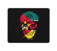 Tappetino per Mouse Creative Mozambique Patriot Skull National Flag Mousepad Confortevole Tappetino per Tastiera Multifunzione Mouse Pad per Gaming Computer Portatile Laptop 25X30Cm