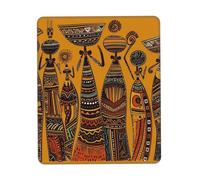 Tappetino per mouse creativo con cultura africana, impermeabile, con base in gomma antiscivolo, tappetino per mouse da gioco liscio con bordo cucito, tappetino per mouse per computer, decorazione per