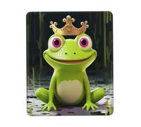 Tappetino per mouse Crown Frog, tappetino per mouse da gioco ultra liscio, base in gomma antiscivolo, tappetino per mouse impermeabile per computer, scrivania, laptop, ufficio, piccolo e portatile, 7,