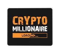 Tappetino per Mouse Crypto Millionaire Loading Tappetino per Il Mouse Antiscivolo Facile da Pulire Lavabile Mousepad Forma Rettangolare, per Computer, Laptop, Casa, 25x30cm