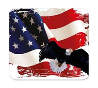 (tappetino per mouse) Custom Rectangle MousePad Extended, Awesome Eagle Vintage USA Flag American Proud, Gaming Antiscivolo Rubber Large Mousepad Mat