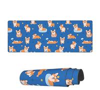 Tappetino Per Mouse Cute Corgi Dogs Puppy Tappetino Mouse Gaming Portatile Sottomano, Per Ufficio, Computer, Gaming Mouse, 80x30cm