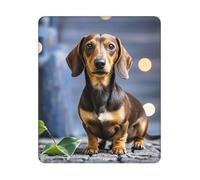 Tappetino per Mouse Cute Dachshund Tappetino per Il Mouse Antiscivolo Antipolvere Impermeabile Mousepad Forma Rettangolare, per Scrivania, Casa, Laptop, 25x30cm