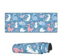 Tappetino per Mouse Cute Dinosaur Childish Cartoon Animals Tappetino Mouse Gaming Portatile Sottomano, per Casa, Scrivania, Ufficio, 80x30cm