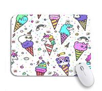 Tappetino Per Mouse Cute Ice Cream Cones That Look Like Animals Tappetino Per Il Mouse Antiscivolo Impermeabile Portatile Tappetini Mouse, Per Gioco, Scrivania, 25 x 30cm