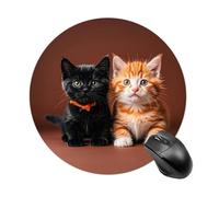 Tappetino Per Mouse Cute Kitten Black And Orange Cat Mousepad