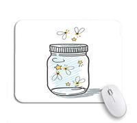 Tappetino Per Mouse Cute Of Mason Jar Filled Fireflies Summer Dreams Wedding Tappetino Mouse Gaming Impermeabile Personalizzato Tappetino Mouse Piccolo, Per Computer, Ufficio, 25 x 30cm