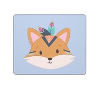 Tappetino per Mouse Cute Tribal Fox Head Mousepad con Bordi Cuciti Mouse Pad Pulire Tappetino per Tastiera per Gaming Ufficio Mac 25X30Cm