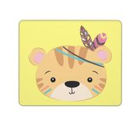 Tappetino Per Mouse Cute Tribal Tiger Head Mousepad Lavabile Mouse Pad Pulire Tappetino Per Mouse Da Gioco Per Gaming Computer Portatile Mac 25X30Cm