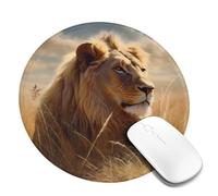 Tappetino per mouse da 2 pezzi con bordo cucito, comodo tappetino per mouse con base in gomma antiscivolo, tappetini per mouse da gioco Prairie Lion lavabili per computer, ufficio, laptop da 8 pollic