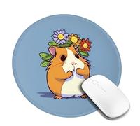 Tappetino per mouse da 2 pezzi con bordo cucito, comodo tappetino per mouse con base in gomma antiscivolo, tappetino per mouse da gioco Guinea lavabile per computer, ufficio, laptop da 8 pollici