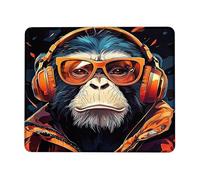 Tappetino per mouse da gamer, design dinamico street art, superficie in gomma antiscivolo, perfetto per casa, ufficio o configurazione di gioco, quadrato, 20,3 x 25,4 cm