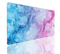 Tappetino per Mouse da Gaming, Tappetino Mouse Pad XL Grande, Mousepad con Impermeabile e Antiscivolo, Lavabile Sottomano Copri Scrivania Ufficio, Tappetini Tappeto Mouse Mat 900x400x4mm Round (1)