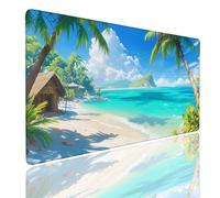 Tappetino per Mouse da Gaming, Tappetino Mouse Pad XL Grande, Mousepad con Impermeabile e Antiscivolo, Lavabile Sottomano Copri Scrivania Ufficio, Tappetini Tappeto Mouse Mat 700x400x4mm Tropical (7)