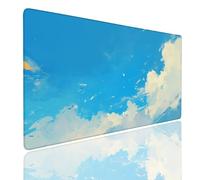 Tappetino per Mouse da Gaming, Tappetino Mouse Pad XL Grande, Mousepad con Impermeabile e Antiscivolo, Lavabile Sottomano Copri Scrivania Ufficio, Tappetini Tappeto Mouse Mat 900x300x4mm Square (1)