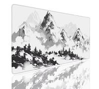 Tappetino per Mouse da Gaming, Tappetino Mouse Pad XXL Grande, Mousepad con Impermeabile e Antiscivolo, Lavabile Sottomano Copri Scrivania Ufficio, Tappetini Tappeto Mouse Mat 1400x600x4mm Snow (2)