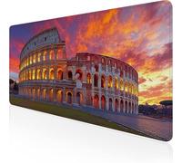 Tappetino per Mouse da Gioco 1200x600x3mm Tappeto Mouse rosa,Impermeabile Tappetino da Scrivania Roma,Mouse Pad per Migliora la Velocità e la Precisione Accessori Scrivania per Ufficio,Regali D1-674