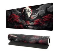 Tappetino per mouse da gioco, 30,5 x 80 cm, con bordi cuciti, antiscivolo, per casa e ufficio, per aumentare il livello del tuo (lago notturno), grande base antiscivolo