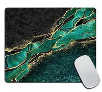 Tappetino per Mouse da Gioco Abstract Black Marble Green Malachite Tappetino Mouse Pad Base Antiscivolo in Gomma Facile da Pulire Sottomano, per Laptop, Computer, Gaming, 25x30cm