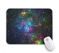 Tappetino per Mouse da Gioco Abstract Geometric Blue Purple Green And Yellow Sparkles Mousepad Forma Rettangolare Antipolvere Impermeabile Sottomano, per Gioco, Computer, 25 x 30cm