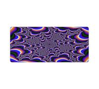 Tappetino per mouse da gioco Abstractid viola vibrante, tappetino da scrivania grande da 36 x 16 pollici, tappetino per tastiera con base antiscivolo, accessori da scrivania per tastiera da ufficio