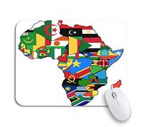 Tappetino per Mouse da Gioco African Union On Actual Vintage Political Map of Africa Tappetini Mouse Portatile Antipolvere Tappetino Mouse Piccolo, per Gaming Mouse, Ufficio, 25 x 30cm
