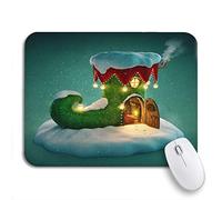 Tappetino Per Mouse Da Gioco Amazing Fairy House Decorated At Christmas In Shape Tappetino Per Il Mouse Antiscivolo Lavabile Antipolvere Tappetini Mouse, Per Gioco, Scrivania, 25 x 30cm