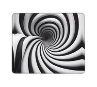 Tappetino per mouse da gioco antiscivolo con illusione ottica a spirale GIF stampato tappetino per mouse desktop adatto per studio e gioco 25,4 x 30,5 cm