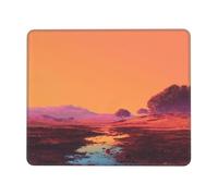Tappetino per mouse da gioco antiscivolo, motivo: montagne sotto il tramonto stampato, adatto per studio e gioco, 20,1 x 24,1 cm