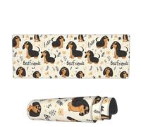 Tappetino Per Mouse Da Gioco Best Dachshunds Dog Tappetini Mouse Base Antiscivolo In Gomma Sottomano, Per Casa, Scrivania, Laptop, 80x30cm