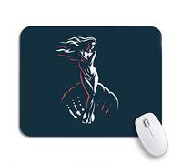 Tappetino per Mouse da Gioco Birth Aphrodite Venus Emblem Goddess Black Greece White Abstract Tappetino Mouse Antipolvere Facile da Pulire Sottomano, per Scrivania, Laptop, 25 x 30cm
