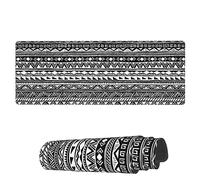 Tappetino Per Mouse Da Gioco Black And White Tribal Navajo Pattern Tappetino Mouse Gaming Antipolvere Mousepad Forma Rettangolare, Per Ufficio, Scrivania, Gaming Mouse, 80x30cm