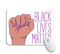 Tappetino per Mouse da Gioco Black Lives Matter Human Hand Fist Raised Up Girl Sottomano Facile da Pulire Impermeabile Mousepad Forma Rettangolare, per Gioco, Computer, 25 x 30cm