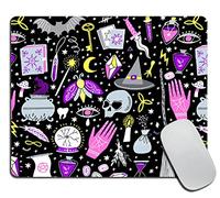 Tappetino per Mouse da Gioco Black Magic Witch Witchcraft Bohemian Drawing Tappetino Mouse Pad Portatile Confortevole Mousepad Forma Rettangolare, per Casa, Gaming, Ufficio, 25x30cm