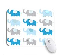 Tappetino per Mouse da Gioco Blue Cute Elephant Pattern Animal Pets The Wild Tappetino Mouse Piccolo Portatile Confortevole Tappetino per Il Mouse Antiscivolo, per Gaming Mouse, Casa, 25 x 30cm