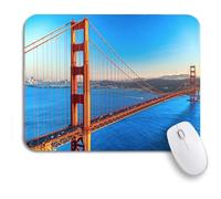 Tappetino per Mouse da Gioco Blue Golden Gate Bridge in San Francisco California USA Tappetino Mouse Gaming Confortevole Portatile Tappetino Mouse, per Computer, Casa, 25 x 30cm