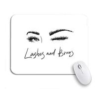 Tappetino Per Mouse Da Gioco Blue Of Beautiful Eyelashes And Eyebrows For The Beauty Tappetino Mouse Antipolvere Facile Da Pulire Sottomano, Per Laptop, Gioco, 25 x 30cm