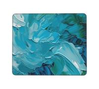Tappetino per Mouse da Gioco Blue Oil Paint Texture Print Tappetino per Il Mouse Antiscivolo Portatile Impermeabile Mousepad Forma Rettangolare, per Scrivania, Casa, Laptop, 25x30cm