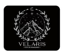 Tappetino per Mouse da Gioco Book Lover Velaris City of Starlight The Night Tappetini Mouse Portatile Impermeabile Sottomano, per Gaming Mouse, Computer, Laptop, 25x30cm