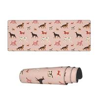 Tappetino Per Mouse Da Gioco Breeds Dog Bulldog Dachshund Dogs Tappetino Mouse Gaming Portatile Mousepad Forma Rettangolare, Per Casa, Ufficio, Scrivania, 80x30cm